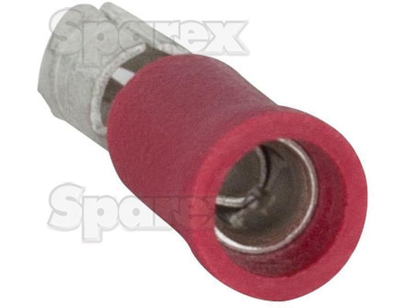 Pre Insulated Bullet Terminal, Double Grip - Male, 4.0mm, Red (0.5 - 1.5mm)