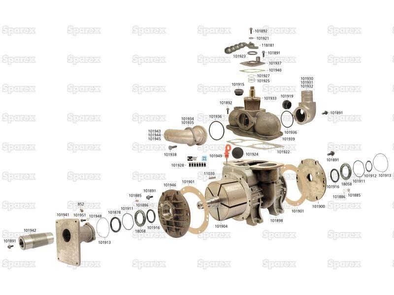 Vacuum pump - MEC13500H - Hydraulic driven - 1000 RPM for Battioni Pagani Pomp