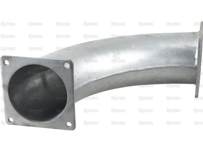 90° Pipe with Square Flange 6'' (150mm) (Galvanised)