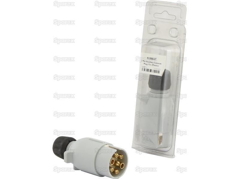 7 Pin Auxiliary Caravan Plug 12v (Plastic)