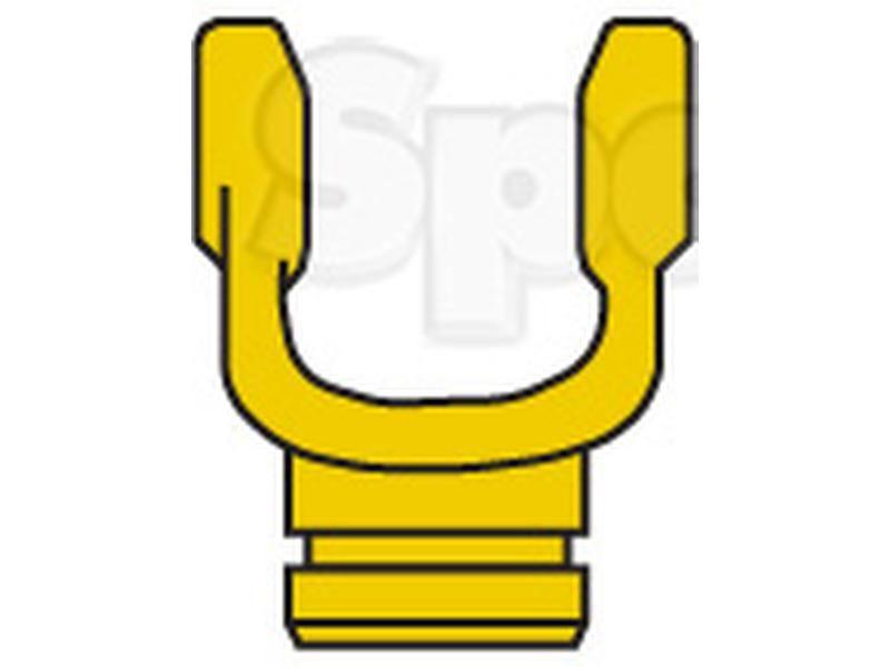 PTO Tube Yoke (U/J Size: 22 x 54.8mm) Profile: Triangle, Size: 26.5 x 3.5mm, Ref: 12502. Bondioli & Pavesi, La Magdalena, Massey Ferguson, Same