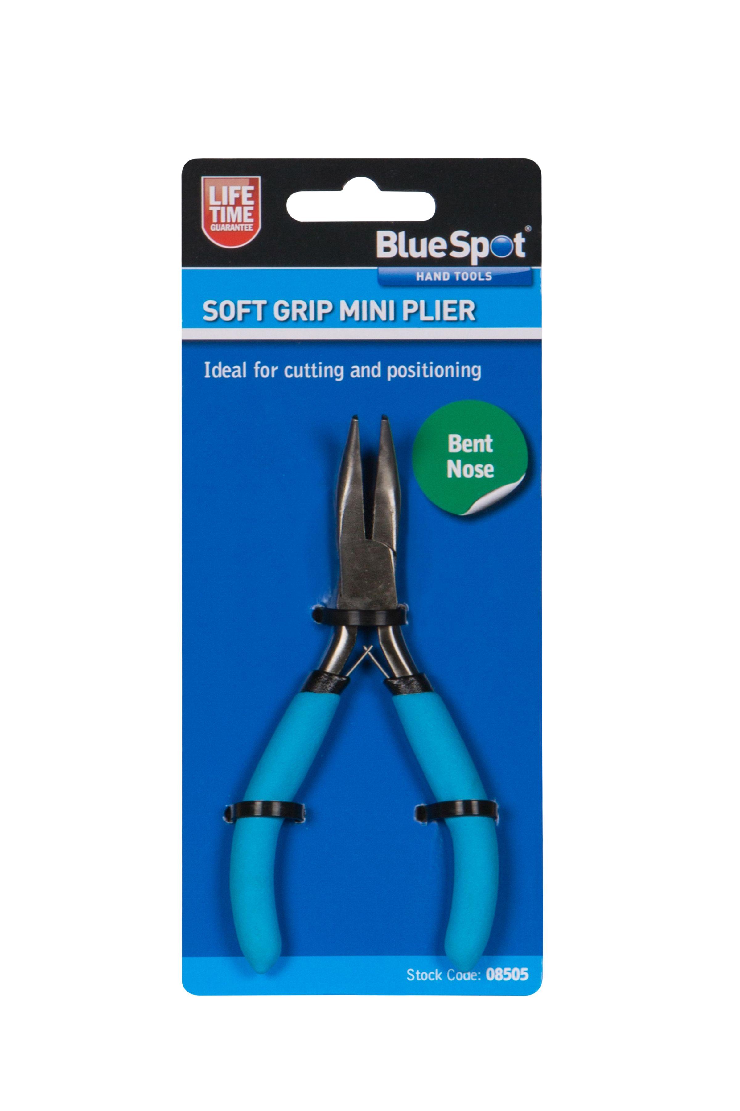 Blue Spot Tools Soft Grip Mini Bent Nose Plier