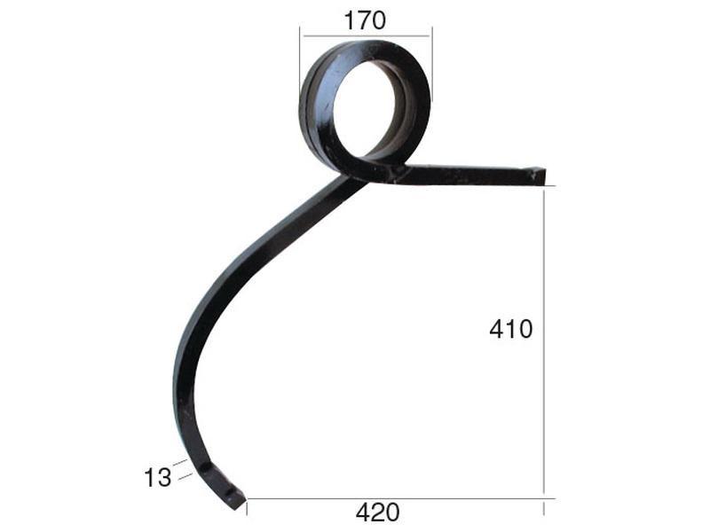 Pigtail tine - 25x25x475 LH () for Universal VARIOUS