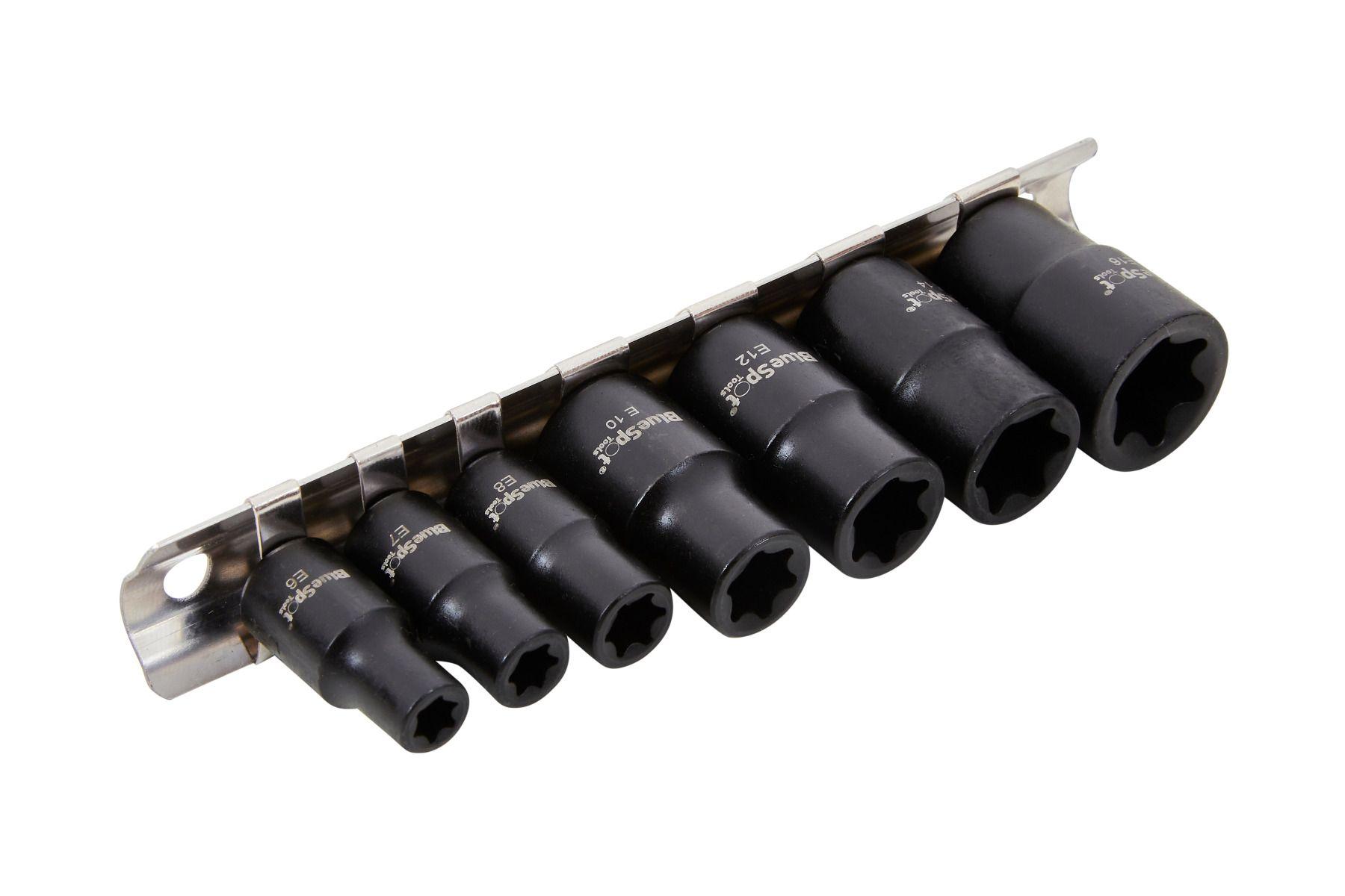Blue Spot Tools 7 PCE 1/4"-3/8" Impact E Torx Sockets