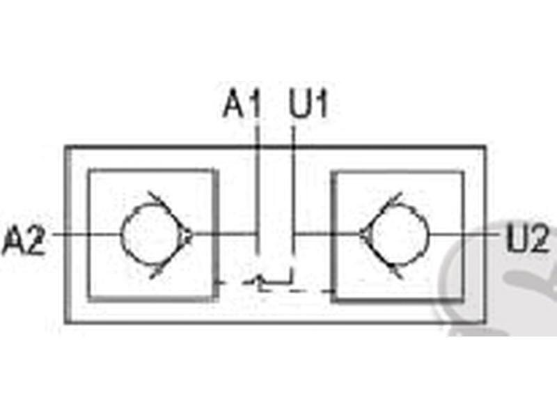 Hydraulic Dual Pilot Check Valve Line Mounting 1/4''BSP Bondioli & Pavesi (VPDE01)