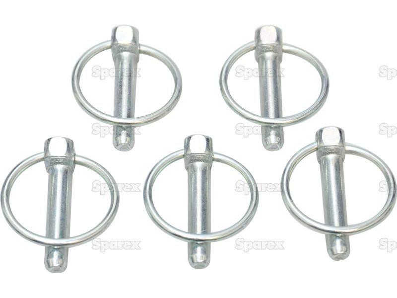 Round Linch Pin, Pin Ø9mm x 44.5mm (5 pcs. Agripak)