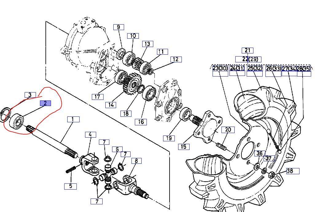 Kubota compact tractor B7000 Drive Shaft Oil Seal