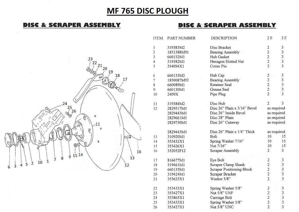 Massey Ferguson SCRAPER BLOCK Part No:660 135 M1