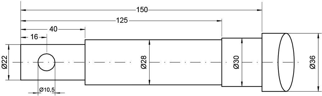 FOURNIAL TINE-STRAIGHT PIN FIT 830MM 21510