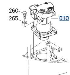 Kubota KX63-3 Mini Excavator Slew motor assembly