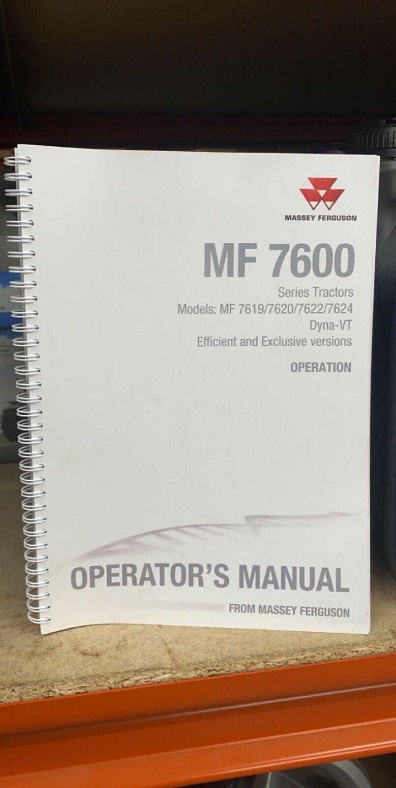 Massey Ferguson 7600 Dyna-VT Operators Manual