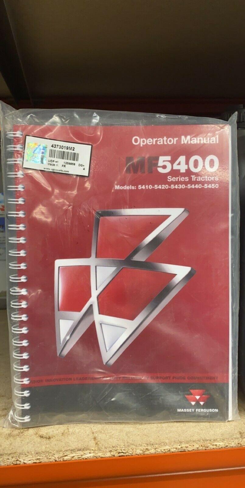 Massey Ferguson 5400 Operators Manual 5440 5450