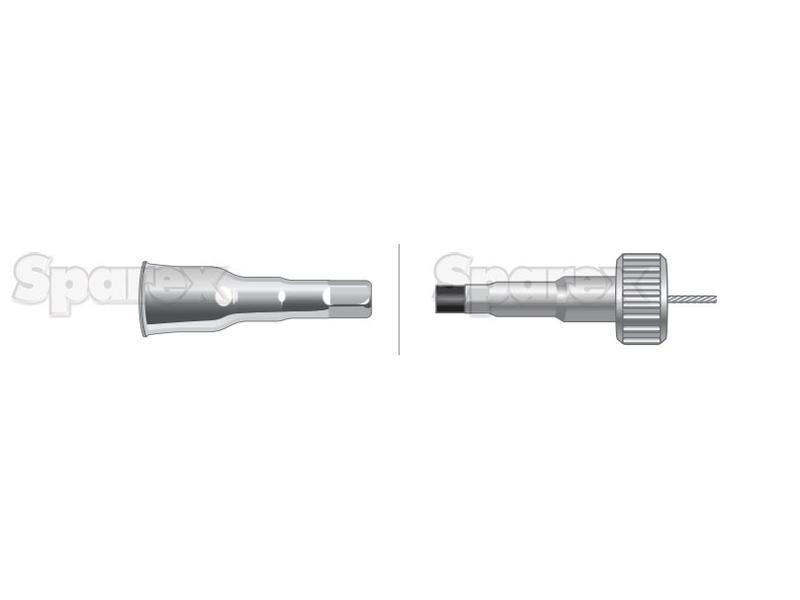 Drive Cable - Length: 1140mm, Outer cable length: 1130mm. for Ford New Holland 7710 (10 Series)