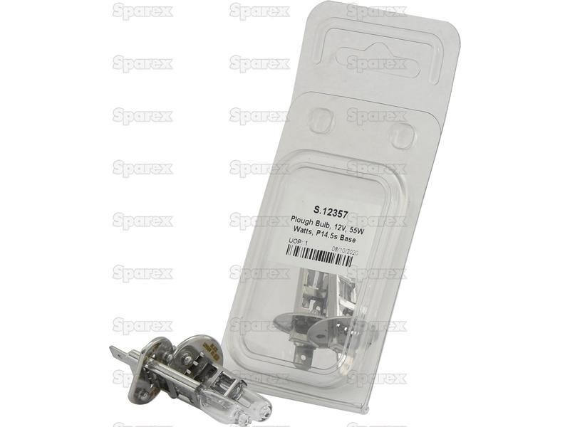 Halogen Plough Bulb, 12V, 55W, P14.5s Base Fiat, Lucas, OSRAM, Phillips