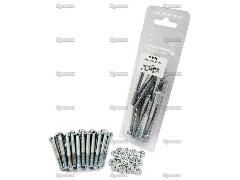 Metric Bolt, Size: M6 x 60mm (Din 931, 934) 20 pcs. Agripak