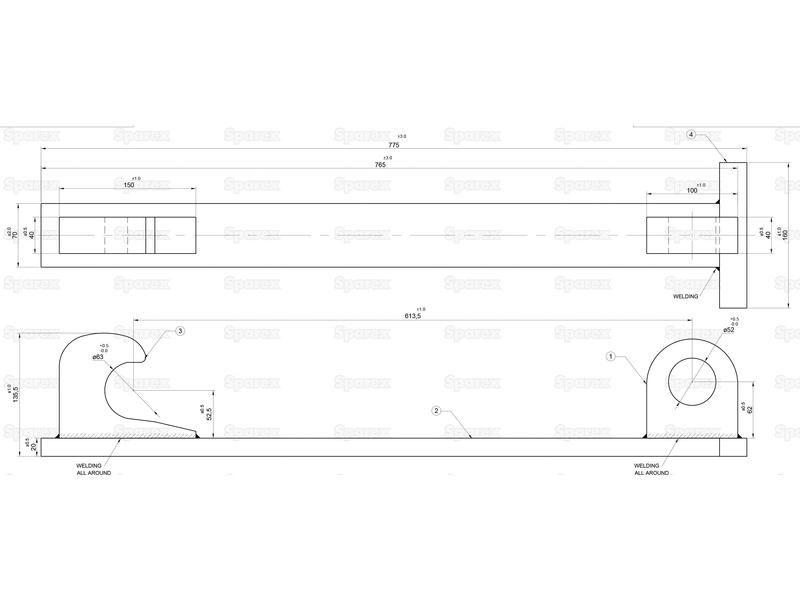 Loader Bracket (Pair), Replacement for: Volvo BM, JCB. for JCB VARIOUS