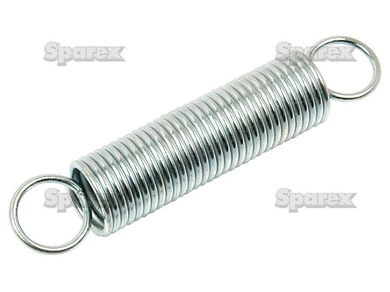 Tension Spring, Spring Ø9.5mm, Wire Ø1mm, Length: 75mm.