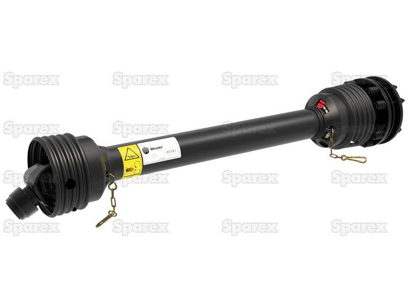 PTO Shaft - (Lz) Length: 1010mm, 1 3/8'' x 6 Spline Q.R. to 1 3/8'' x 6 Spline Friction Disc Clutch