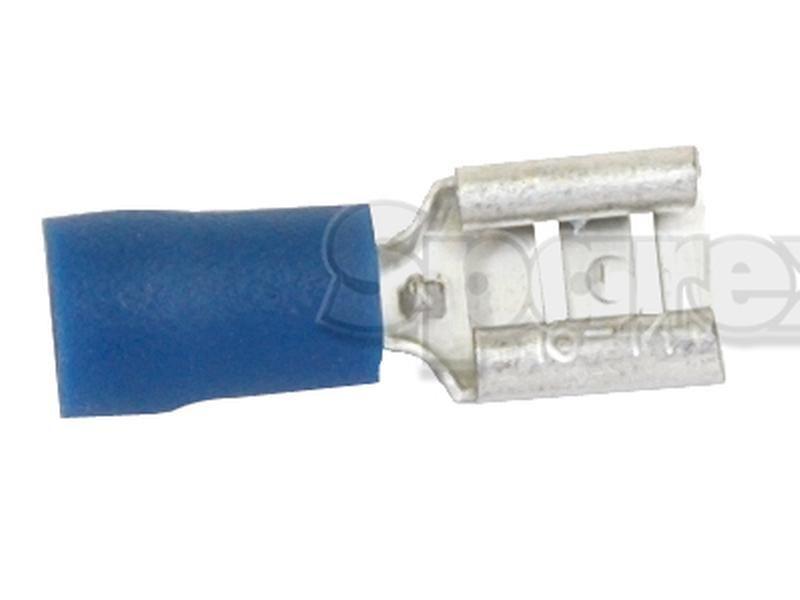 Pre Insulated Spade Terminal, Standard Grip - Female, 6.3mm, Blue (1.5 - 2.5mm)