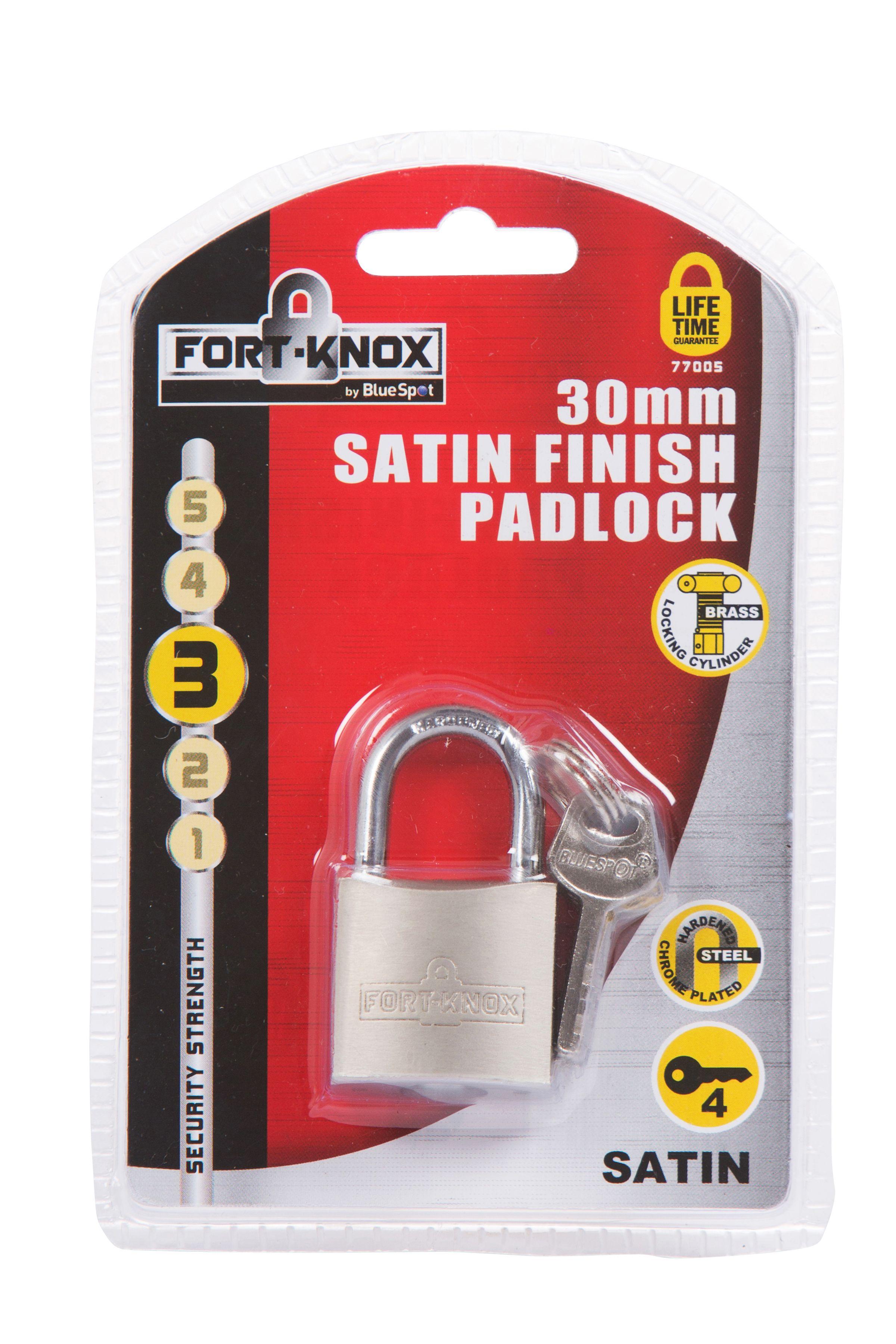Blue Spot Tools 30mm Satin Finish Padlock