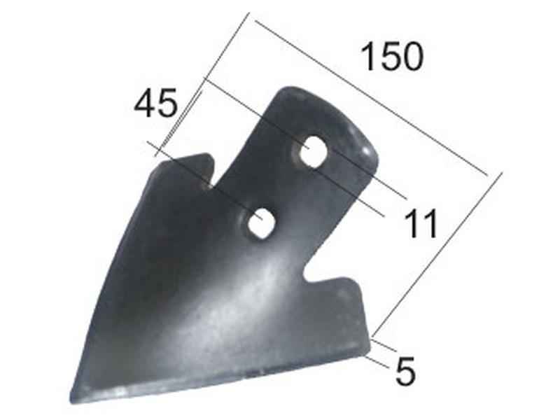 Sweep 150x5mm - Hole centres 45mm for Universal