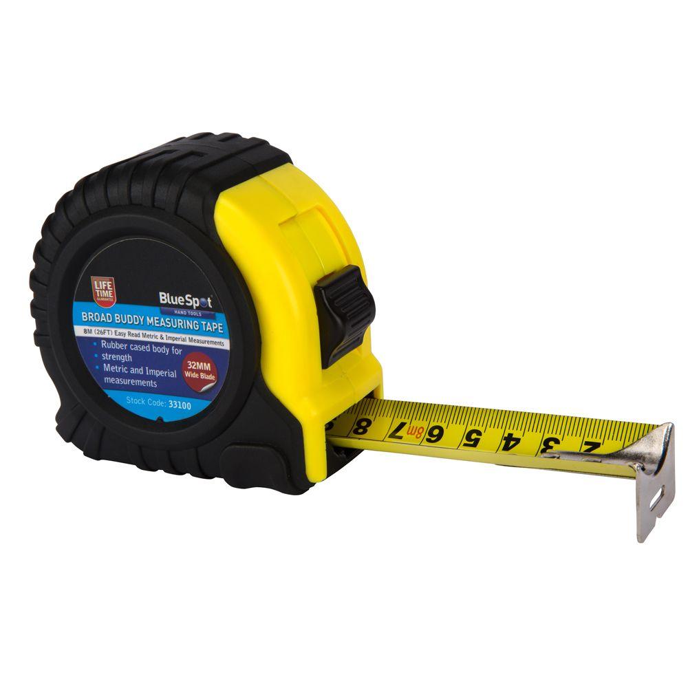 Blue Spot Tools 8m Extra-Wide Blade Tape Measure