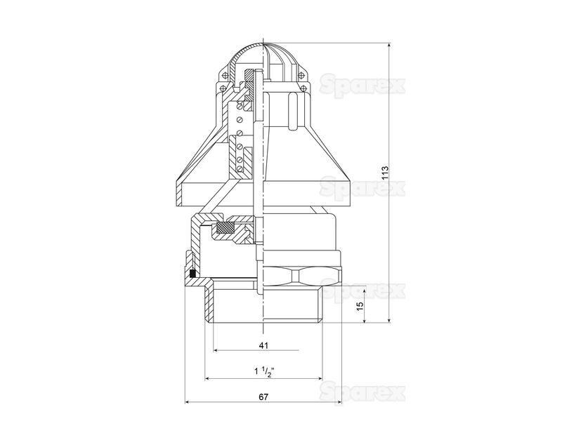 Depression valve 1 1/2'' for Battioni Pagani Pomp MEC8000M