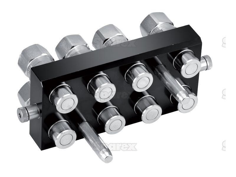 Faster Multiport Coupling - 8 Ports 1/2'' Body x 1/2'' BSP Female Thread (Mobile Part) Faster S.p.A (2P808-8-12G M C, 2P808812GMC, 2P808-8-12GMC)