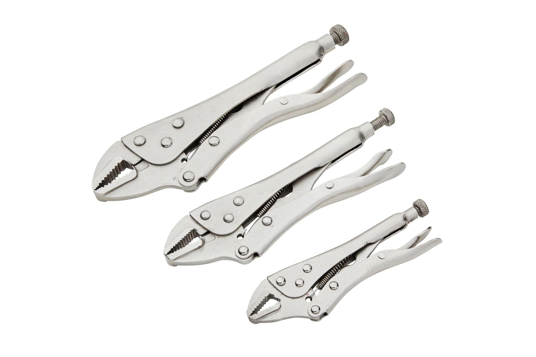 Blue Spot Tools 3 PCE Straight Jaw Locking Pliers In Wallet (5", 7", 10")