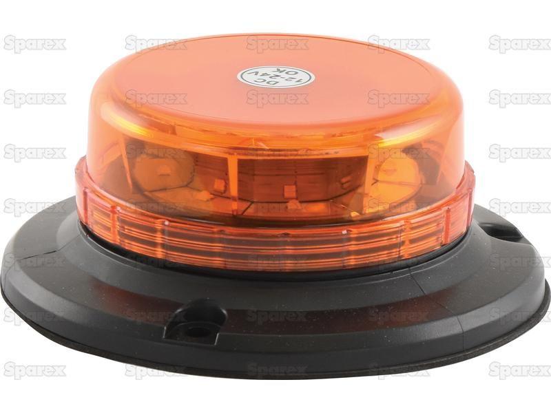LED Rotating Beacon (Amber), Interference: Class 3, Bolt on, 12/24V