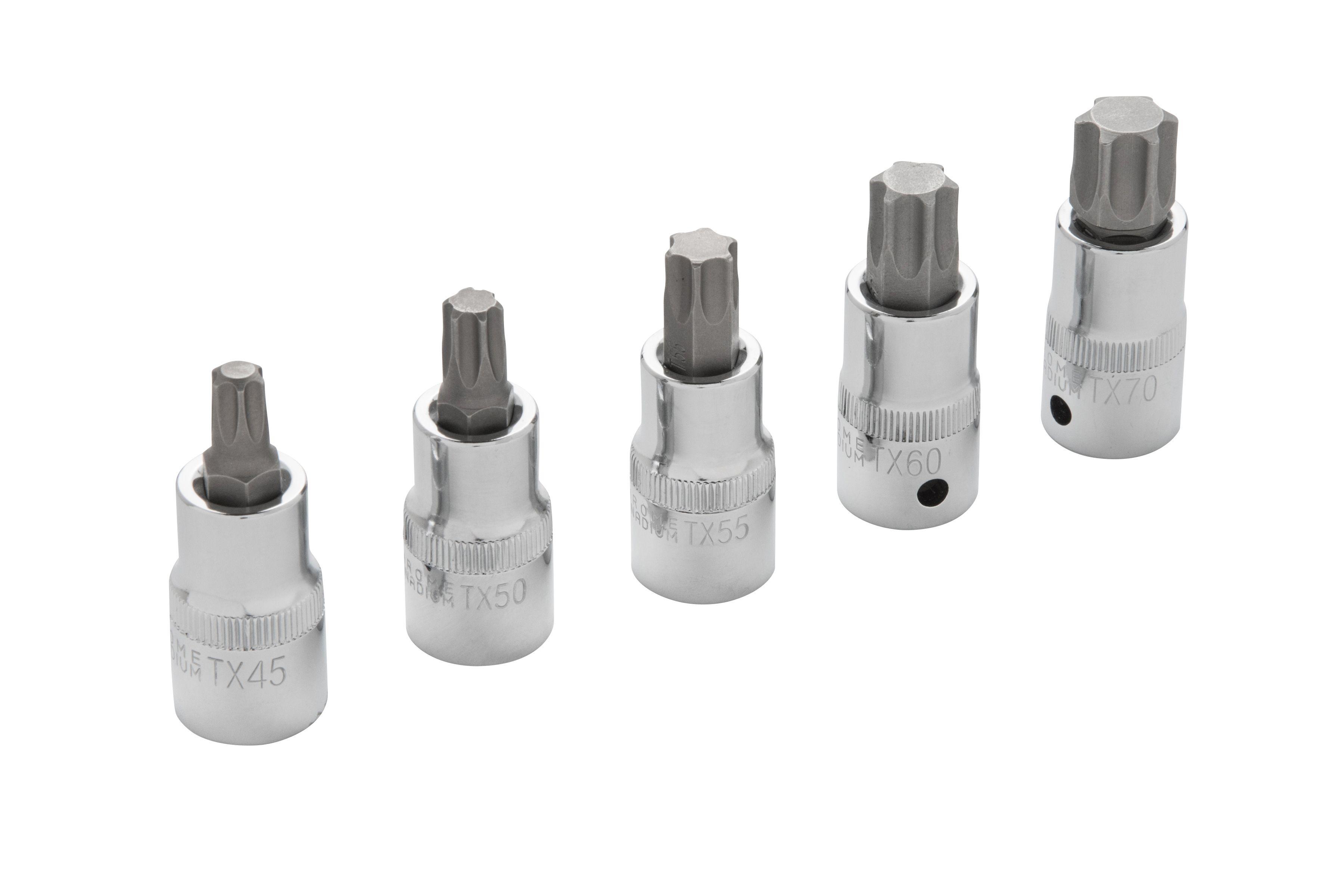 Blue Spot Tools 5 PCE 1/2" Torx Bit Set (T45-T70) (EVA FOAM)