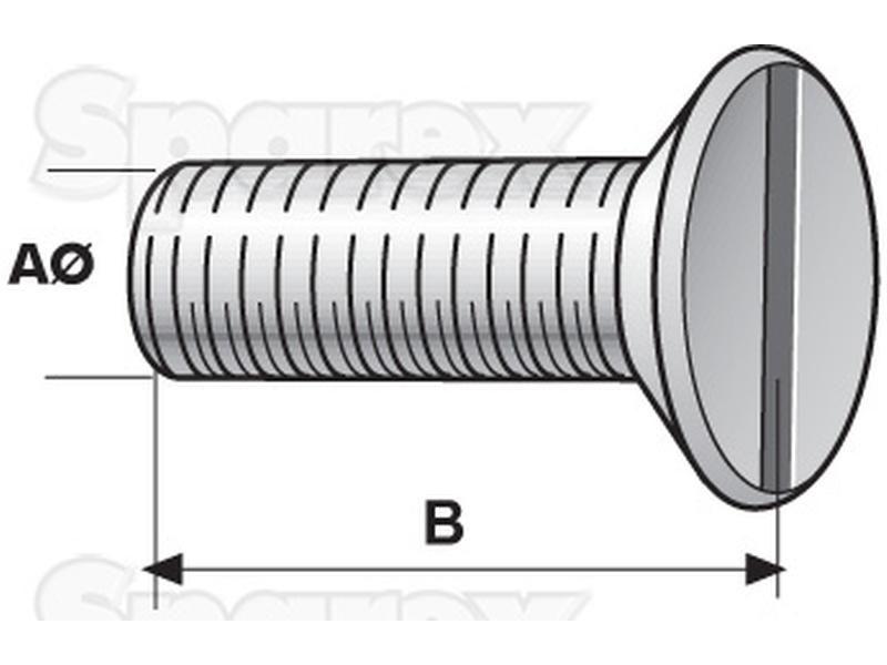 Metric Countersunk Machine Screw, Size: M3 x 10mm (Din 963)
