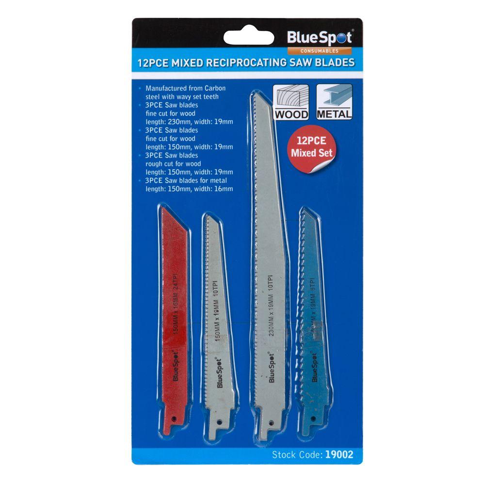 Blue Spot Tools 10 PCE Jigsaw Blade Set (T-Shank)