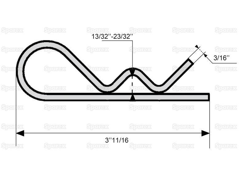 Grip Clip - Single Wound, Clip Ø4.5mm x 93mm