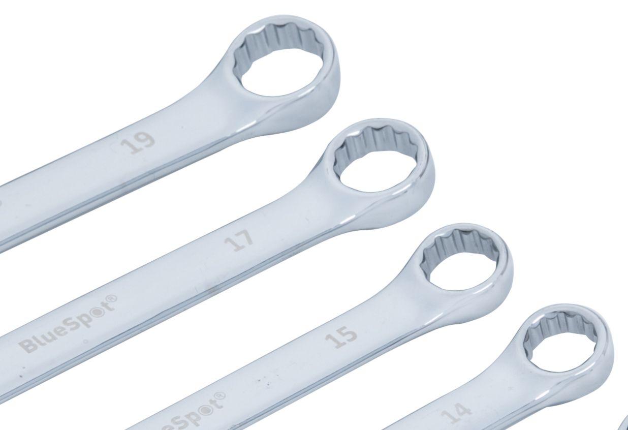 Blue Spot Tools 11 PCE Chrome Vanadium Metric Combination Spanner Set (6-19mm)