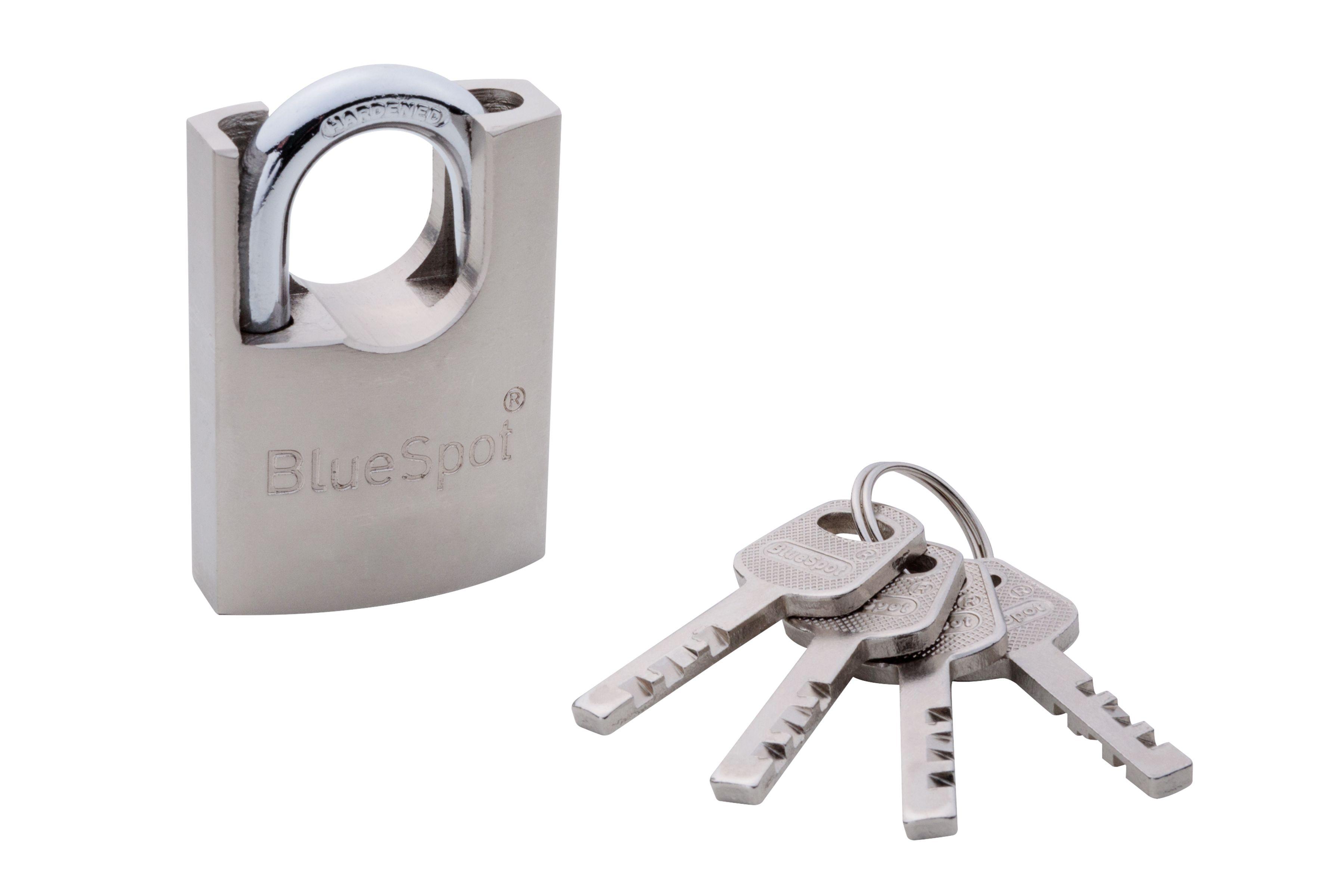 Blue Spot Tools 40mm Shrouded Satin Finish Padlock