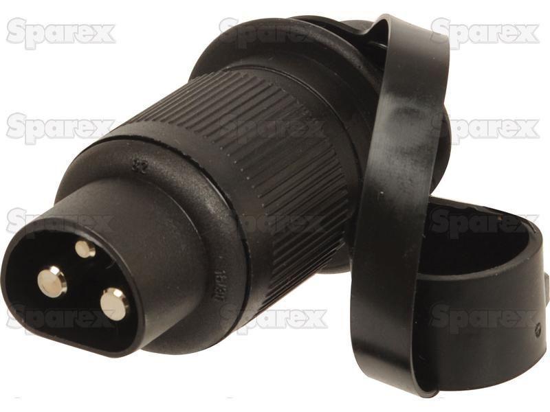 3 Pin Plastic Auxiliary Plug Male | Case/IH, McCormick, Cobo, Landini, Massey