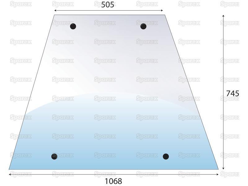 Side Glass LH/RH for Zetor 7245 (UR1 Series)