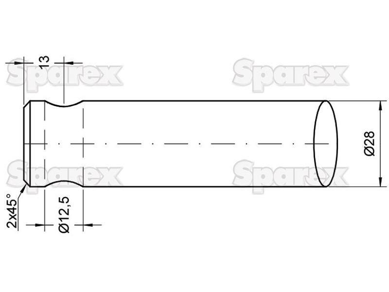 Curved Loader Tine | 420mm for Chilton, Mailleux (55000260)