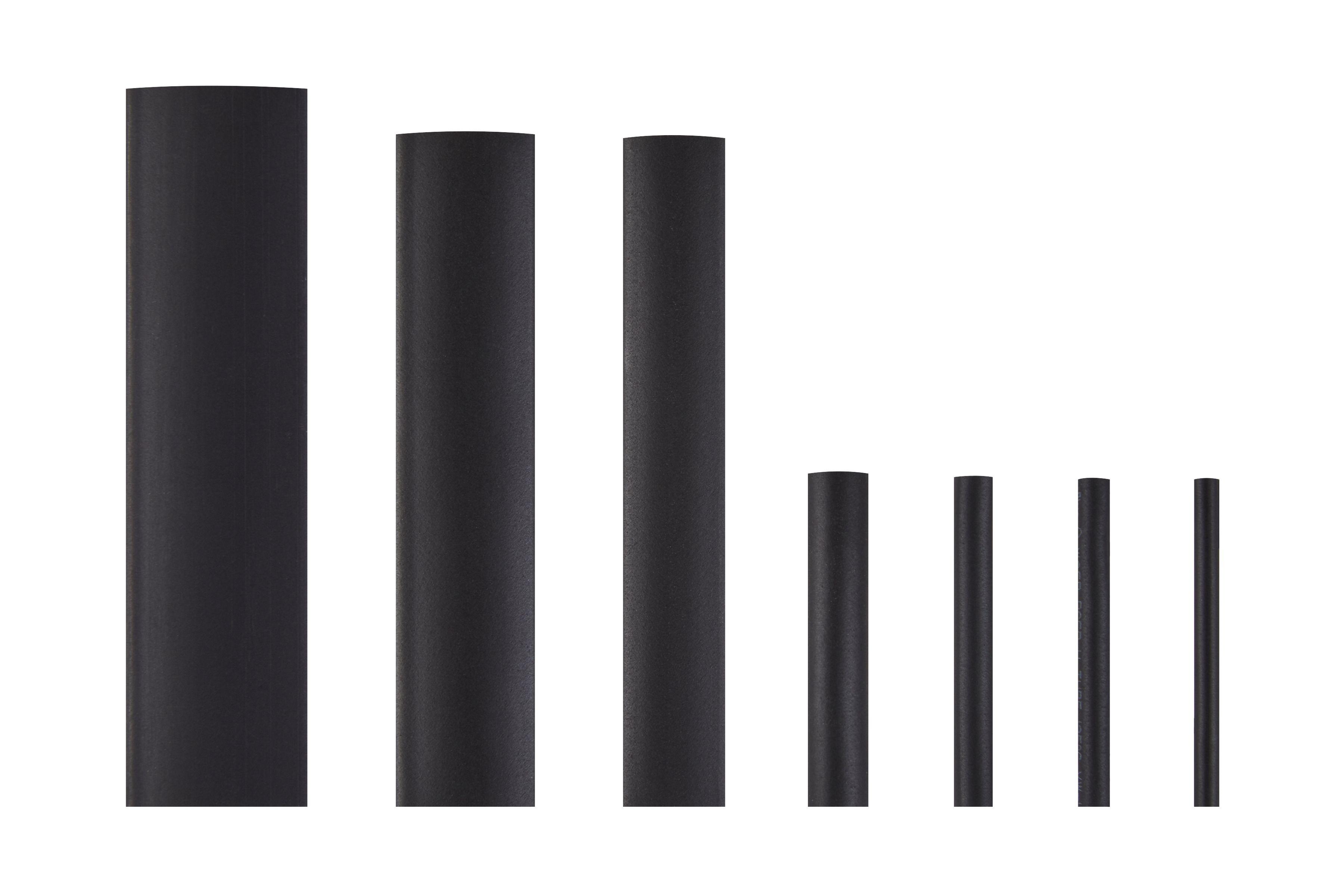 Blue Spot Tools 127 PCE Assorted Black Heat Shrink Tubing Set