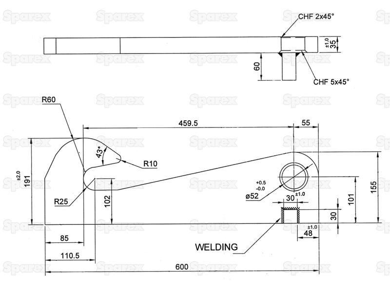 Loader Bracket (Pair), Replacement for: Claas. for Claas
