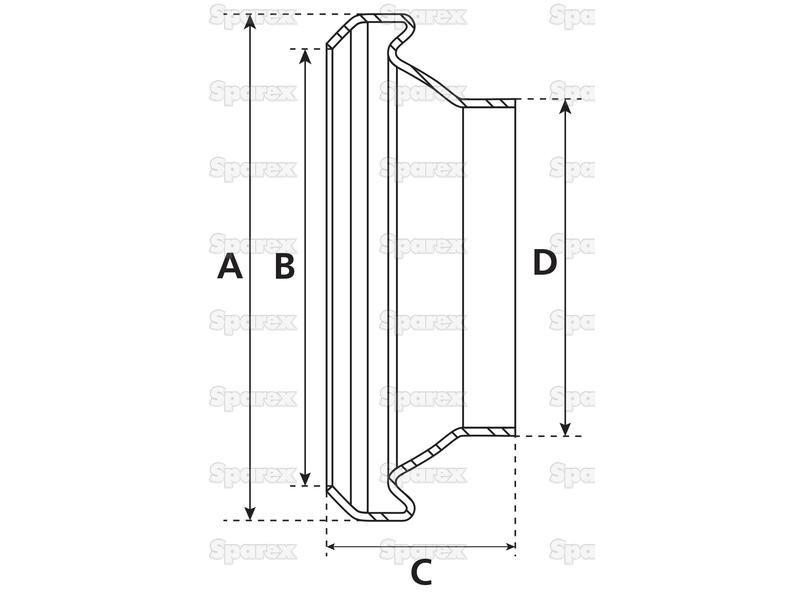 Female Weld on Ring 6" Galvanised B | for Bauer Slurry Couplings