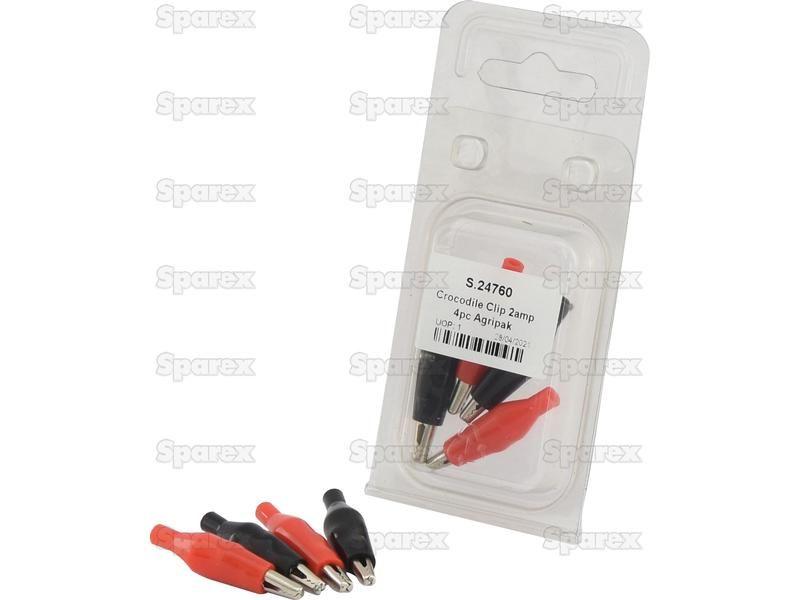Crocodile Clip 2amp 4pc Agripak