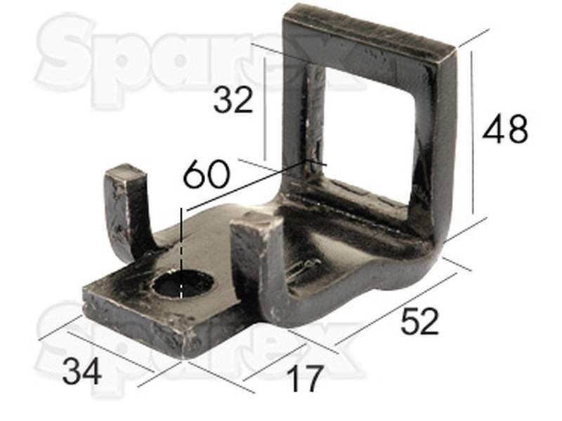 S Tine Clamp with helper 32x10mm Suitable for 50x12mm for Universal