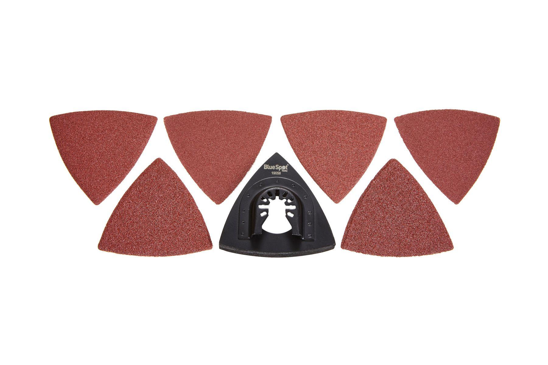 Blue Spot Tools 80mm Multi-Tool Sanding Plate Including 6 PCE Mixed Sheets