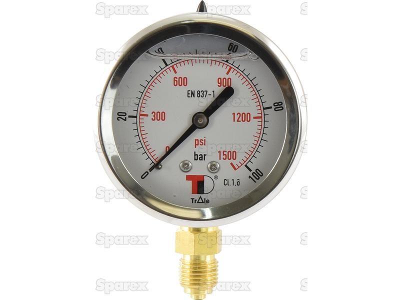 Hydraulic Pressure Gauge Ø63mm (0-100 Bar)