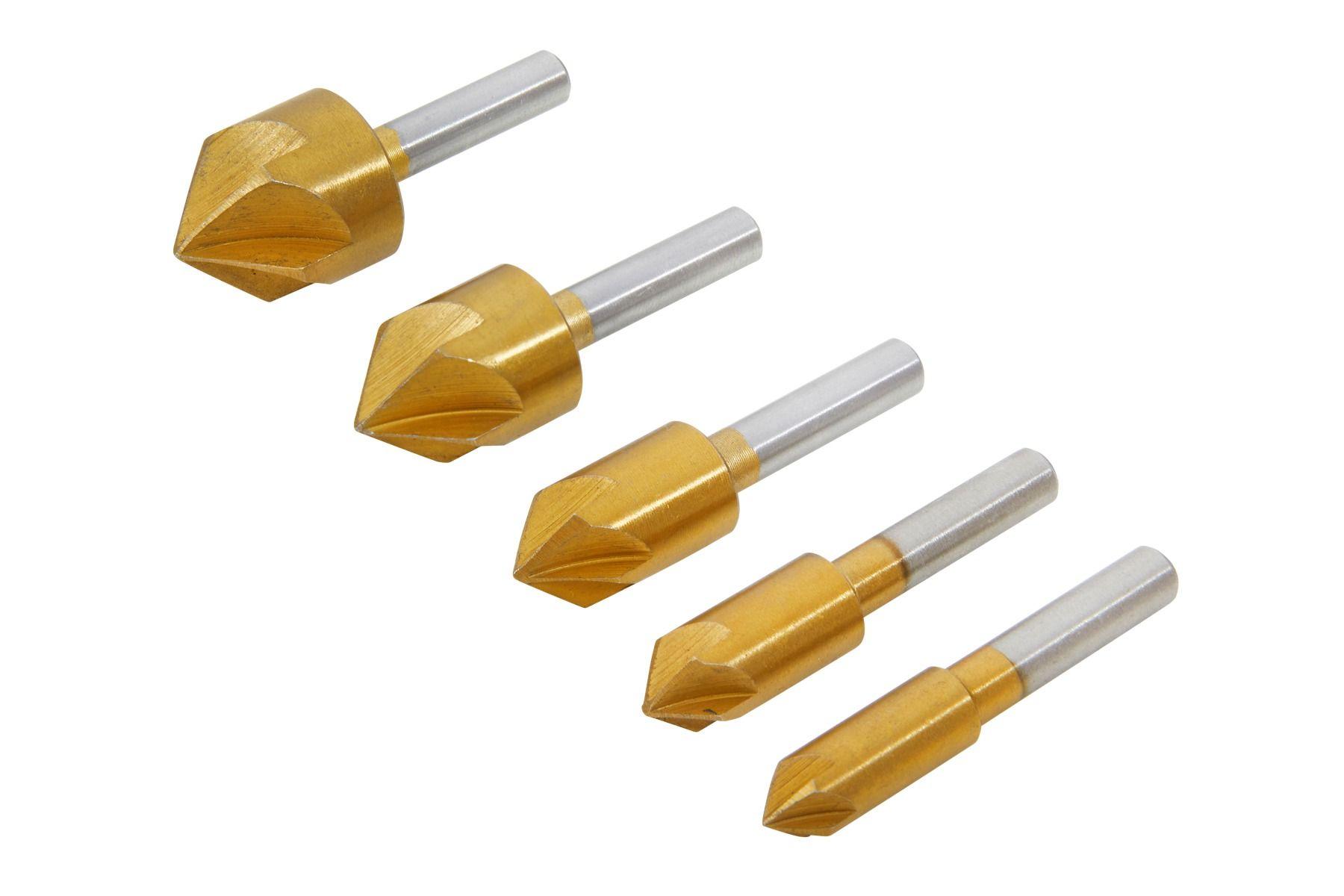 Blue Spot Tools 5 PCE HSS TiN Countersink Bits (8-19mm)