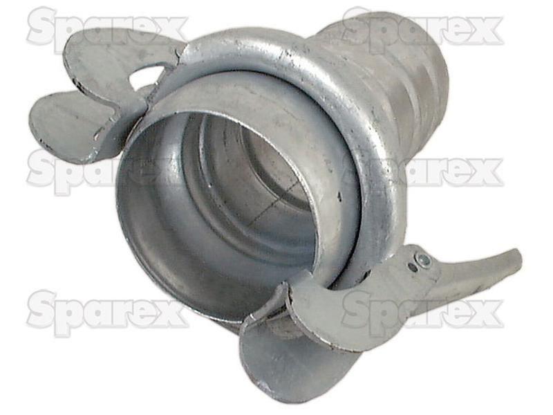 Male Coupling with Hose end 4" Galvanised B |  for Bauer Slurry Equipment