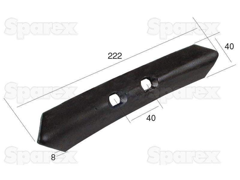 Reversible point 222x40x8mm Hole centres 40mm for Universal