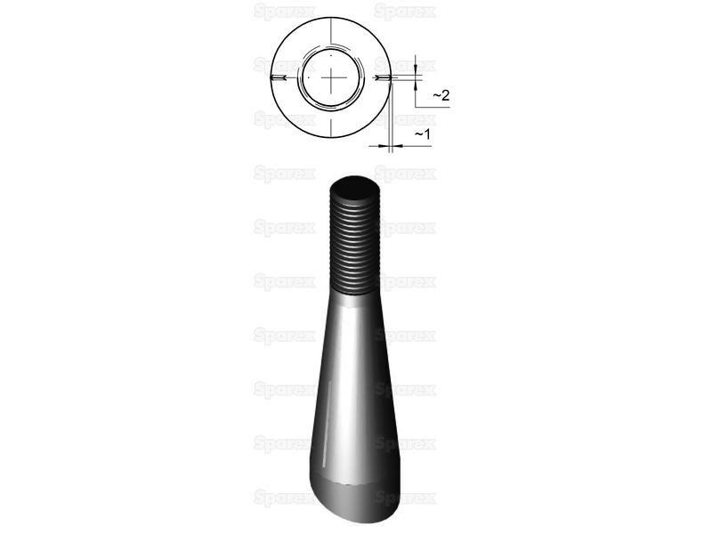 Loader Tine - Curved mm, Thread size: M20 x 1.5 (Star)